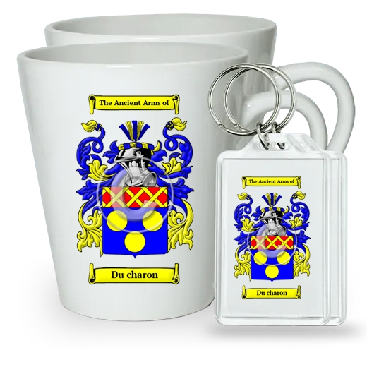 Du charon Pair of Latte Mugs and Pair of Keychains